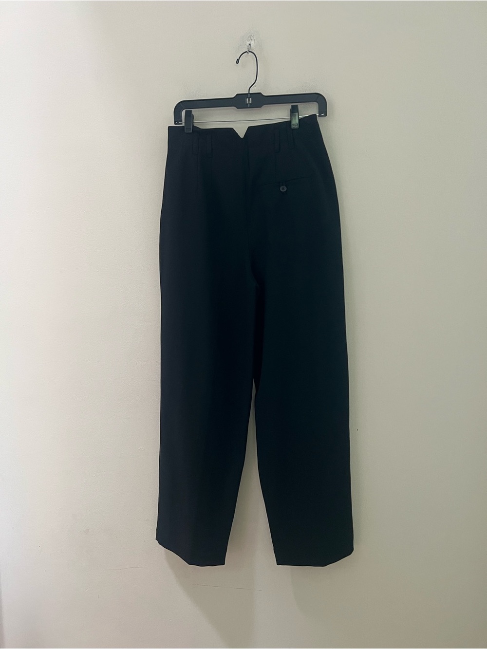 Free People Black High-Waist Trousers with Subtle Pleat - Picture 6 of 8